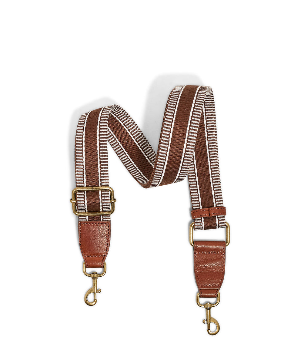 Striped Web Strap Brandy 