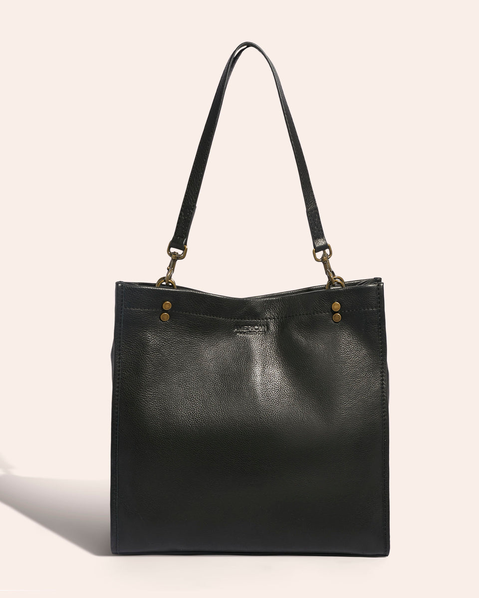 Hope Leather Tote Bag in Black | American Leather Co.