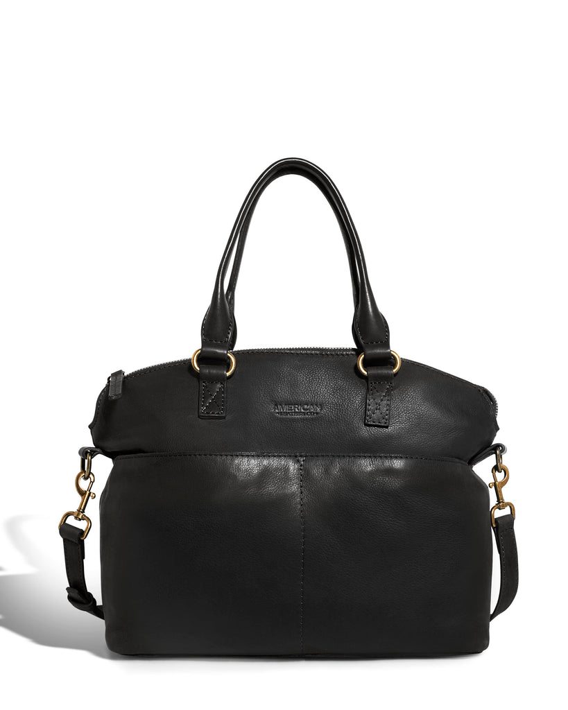 American Leather Co. Carrie Dome Satchel Black