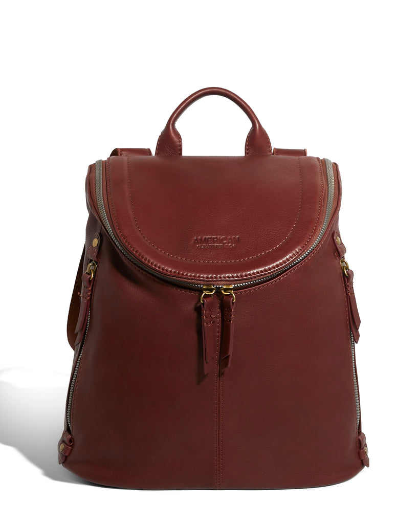 Made In Italy Leather Backpack With Front Zip Pocket | The Leather Shop |  T.J.Maxx