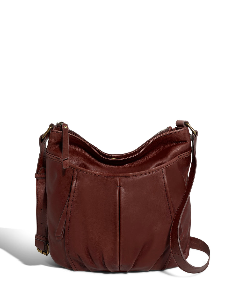 Lennie Double Entry Crossbody in Cordovan | American Leather Co.