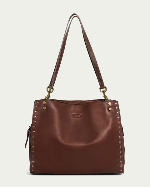 ADA TRIPLE ENTRY SATCHEL shops (Color- Cordovan)