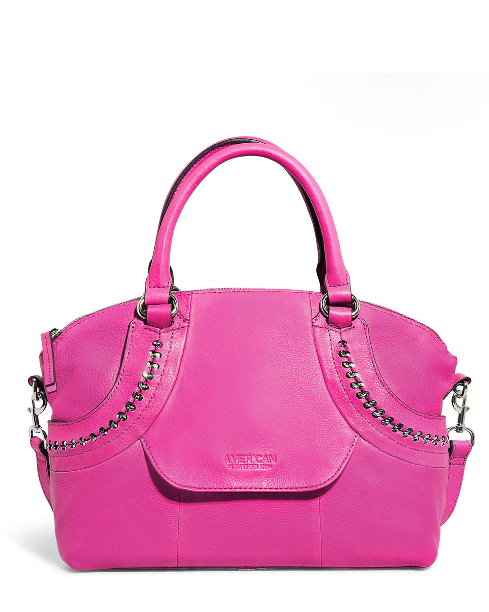 Janssen Dome Satchel Knockout Pink | American Leather Co.