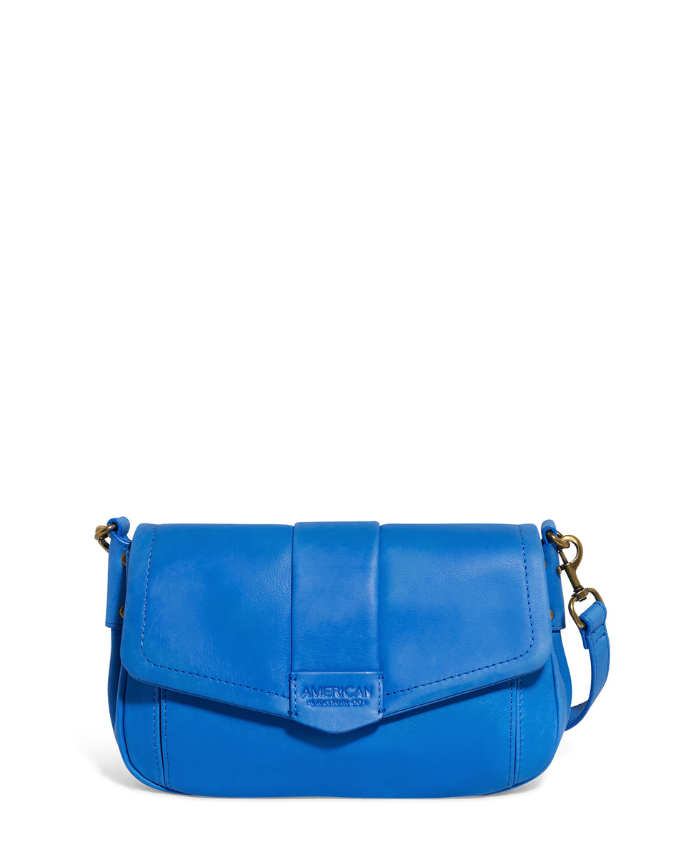 Mohegan Crossbody Cerulean Blue | American Leather Co.