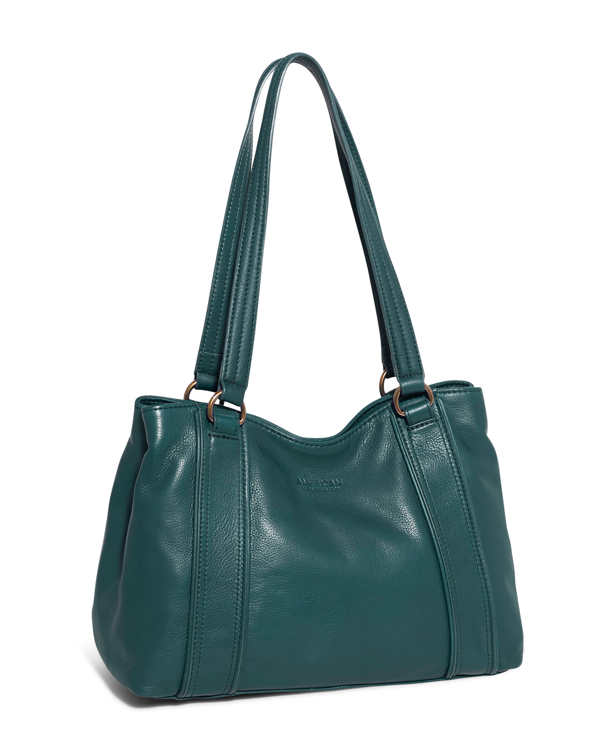 Val Perfect Satchel Stone | American Leather Co.