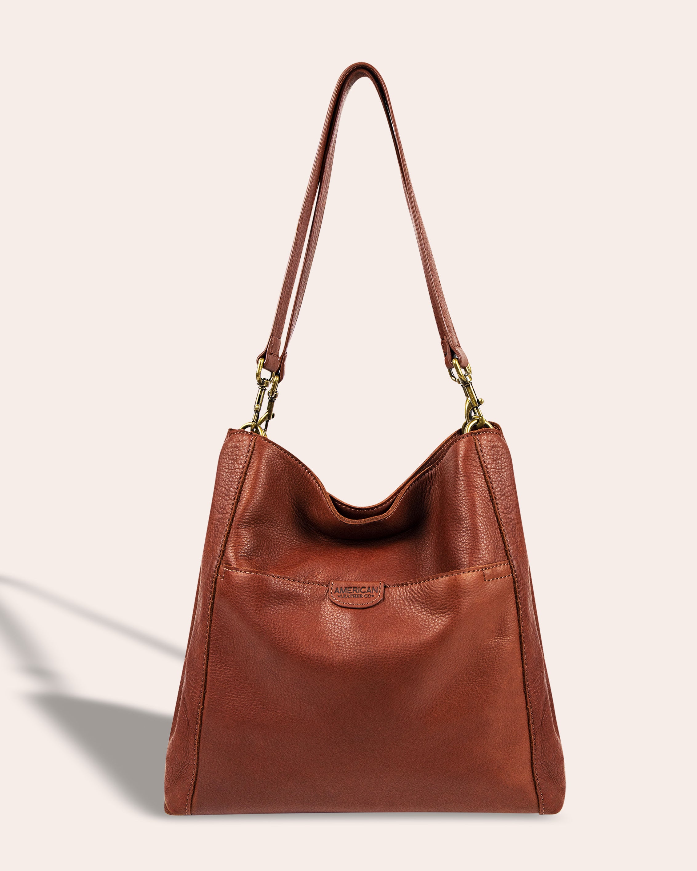 Stone & Co. Irene Double-Entry Leather Hobo Bag