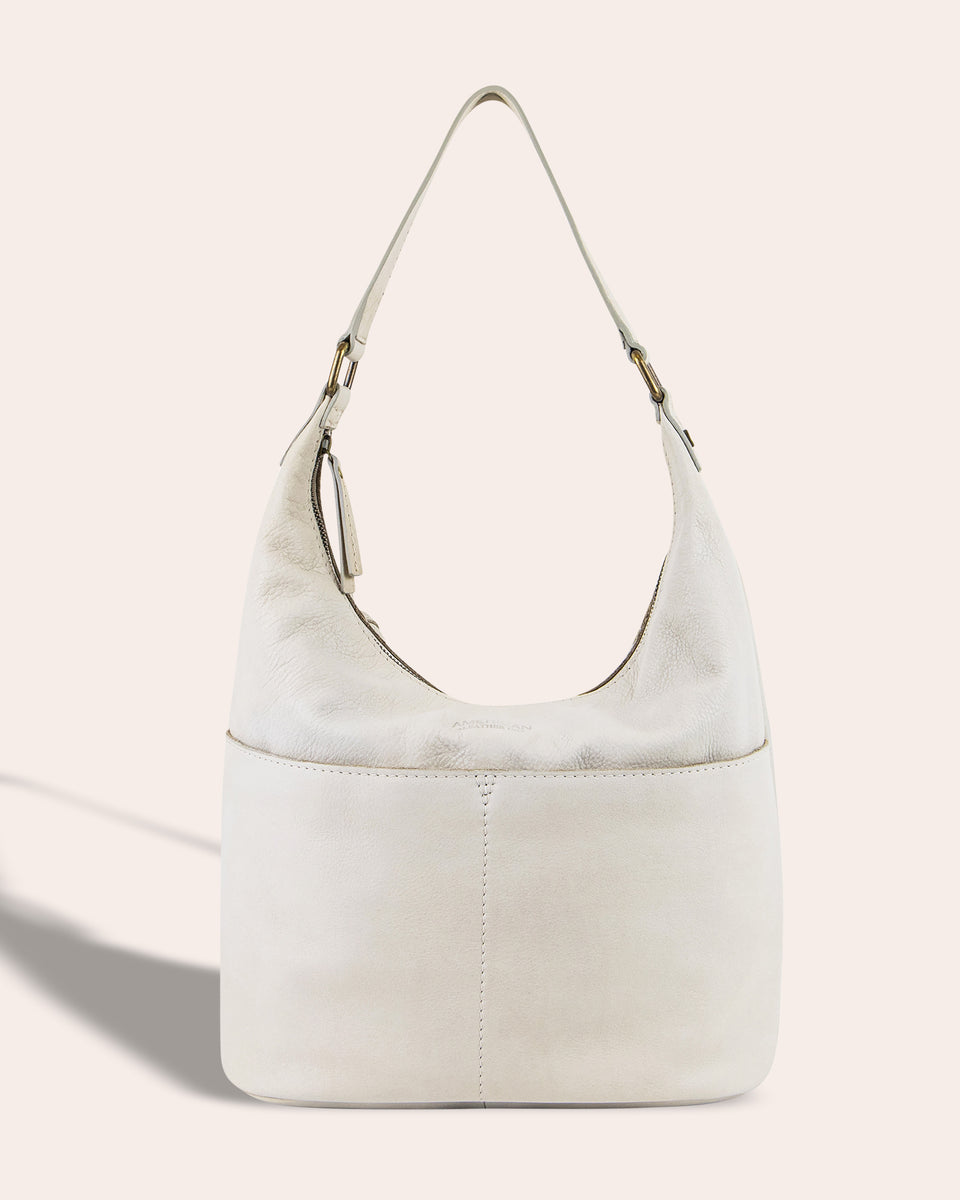 Carrie Leather Hobo in Stone | American Leather Co.