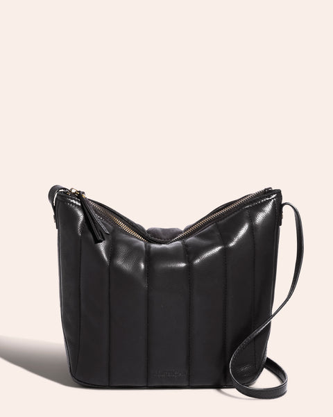 Dayton Quilted Crossbody in Black | American Leather Co.