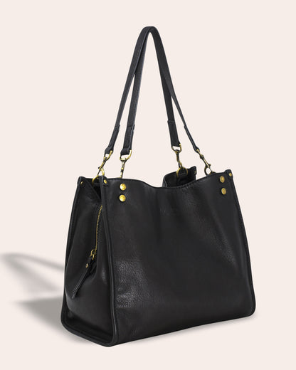 Lenox Triple Entry Satchel - side angle