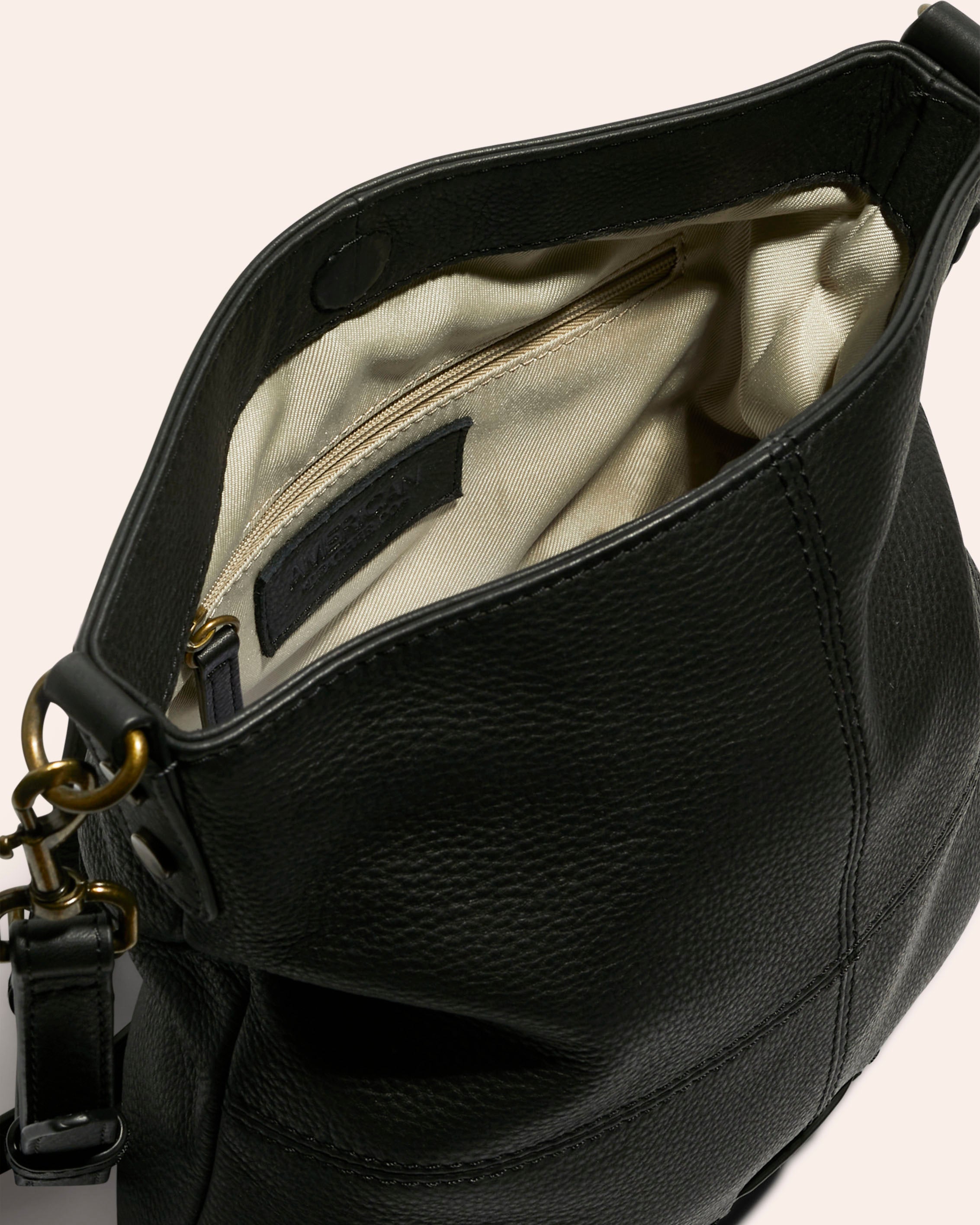 American Leather Co. Virginia Feed Crossbody Black