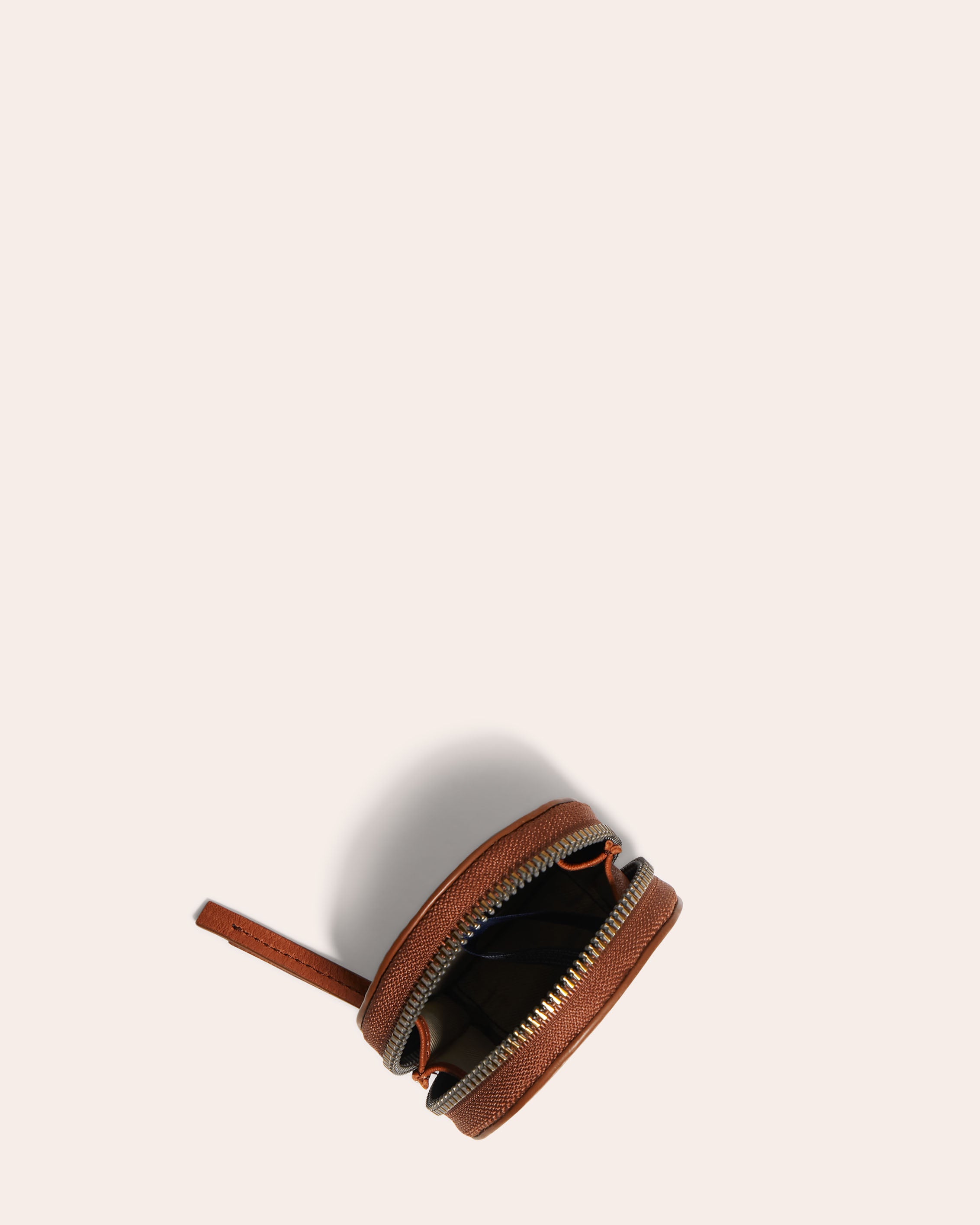 Stowe Round Coin Pouch | Brandy | Fine Leather Goods | American Leather Co.